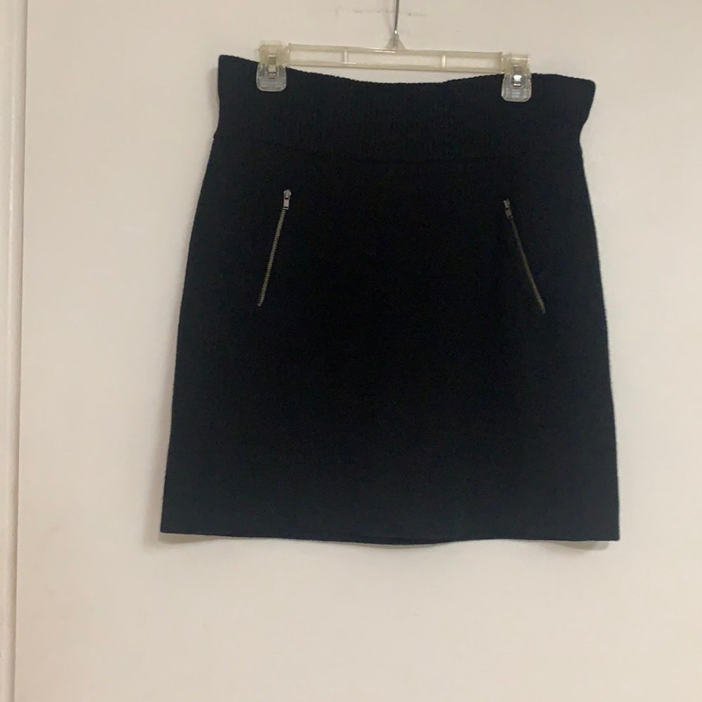 COPY - Loft Merino Wool Blend Elastic Waist Skirt Zipper Pockets SZ L
